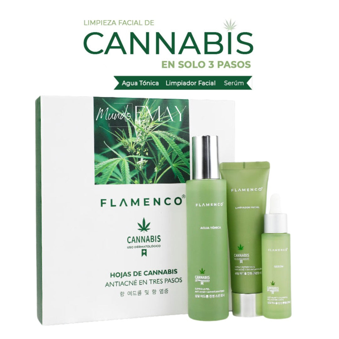 Box anti acné de cannabis | Limpiador + tónico + serúm